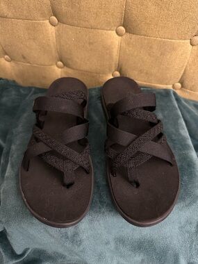 Teva Black Strappy Sandals